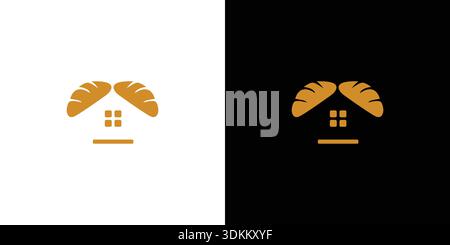 Das Logo der Heimbäckerei ist einzigartig und macht Spaß Stock Vektor
