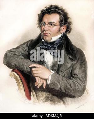 Porträt von Franz Schubert (1797-1828) Stockfoto