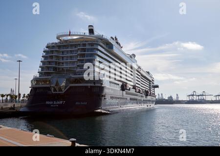 mein schiff 7 tui Kreuzfahrtschiff legte in Las palmas de gran canaria, kanarische Inseln, spanien an Stockfoto