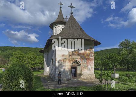 Kirche der Heiligkreuzerhöhung, Kloster PAtrAuTi aus dem 15. Jahrhundert, Patrauti, Rumänien Stockfoto