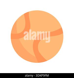 Flacher Tennisball Sport-Aufkleber Stock Vektor
