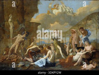 Das Reich der Flora, 1631, Gemälde von Nicolas Poussin Stockfoto