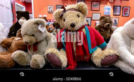 Picayune, Mississippi, USA. Februar 2026. Das Teddy Bear House Museum befindet sich eine Stunde nördlich von New Orleans und zeigt mehr als 100.000 Bären-bezogene Gegenstände in seiner Sammlung. Hervorzuheben sind die Artikel, die sich auf Präsident Teddy Roosevelt beziehen, nach dem der Teddybär benannt wurde. (Kreditbild: © Brian Cahn/ZUMA Press Wire) NUR REDAKTIONELLE VERWENDUNG! Nicht für kommerzielle ZWECKE! Stockfoto