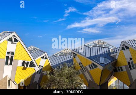 Holland, Cube Houses, eine Reihe innovativer sechseckiger Architektur in Rotterdam Stockfoto