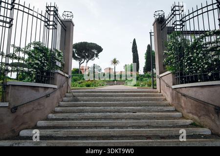 Eingangstreppe Zum Garten Von Rom, Italien Stockfoto