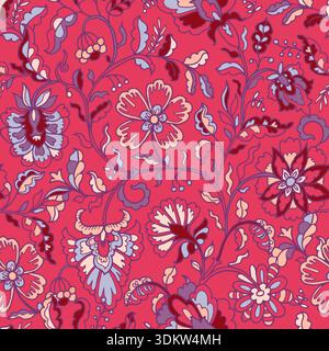 Barockes Vintage-Ornament Mit Blumenmuster Stock Vektor
