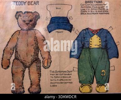 Picayune, Mississippi, USA. Februar 2026. Das Teddy Bear House Museum befindet sich eine Stunde nördlich von New Orleans und zeigt mehr als 100.000 Bären-bezogene Gegenstände in seiner Sammlung. Hervorzuheben sind die Artikel, die sich auf Präsident Teddy Roosevelt beziehen, nach dem der Teddybär benannt wurde. (Kreditbild: © Brian Cahn/ZUMA Press Wire) NUR REDAKTIONELLE VERWENDUNG! Nicht für kommerzielle ZWECKE! Stockfoto