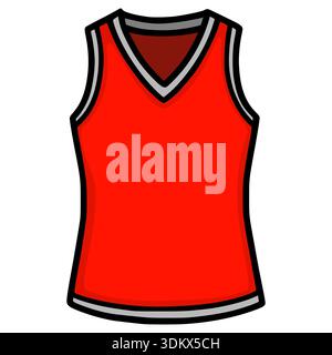 Rote Basketball Jersey Vektor-Illustration - Isolierte Sportbekleidung Stock Vektor