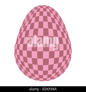 Ostereier mit Retro-Groovigen Mustern im Stil der 60er-70er Jahre. Grooviger Hippie Happy Easter mit verzerrtem psychedelischen Design. Vektor Stock Vektor