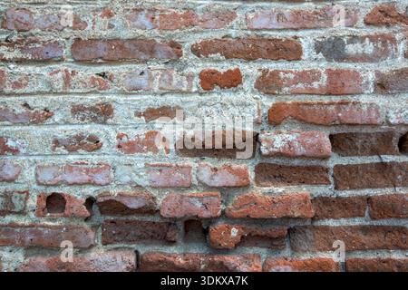 Stein- und Ziegelwandstruktur als Hintergrund. Künstlerisches Bild. Stockfoto
