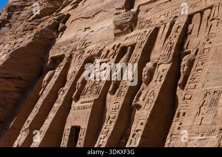 Tempel von Hathor und Nefertari, Abu Simbel, Ägypten. Stockfoto