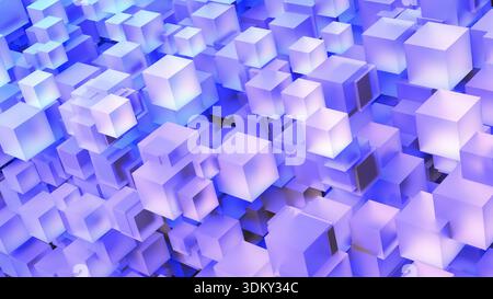 8K UHD Computer generierten 3D-Würfel Stack Kunst Stockfoto