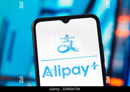 Kanada. Februar 2026. In dieser Abbildung wird das Alipay-Logo (Alipay Plus) auf einem Smartphone-Bildschirm angezeigt. (Foto von Thomas Fuller/SOPA Images/SIPA USA) *** ausschließlich für redaktionelle Nachrichten *** Credit: SIPA USA/Alamy Live News Stockfoto
