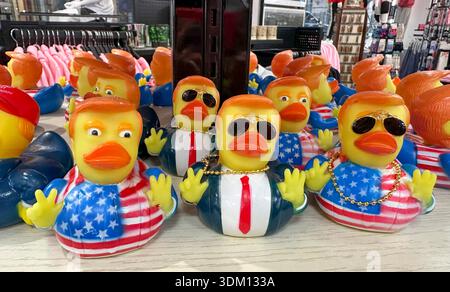 DONALD TRUMP VERMARKTET NEW YORK USA Stockfoto