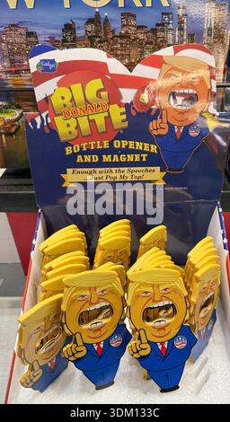 DONALD TRUMP VERMARKTET NEW YORK USA Stockfoto