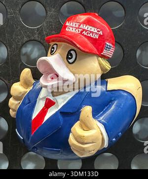 DONALD TRUMP VERMARKTET NEW YORK USA Stockfoto