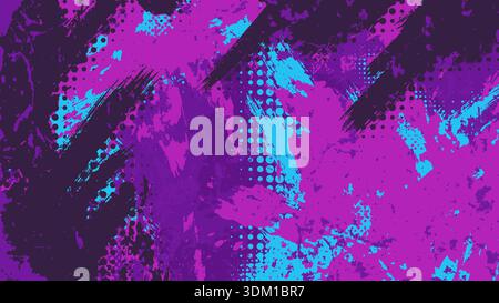 Hintergrund Des Grunge-Textur-Vektors. Abstrakter Lila Pinselstrich Hintergrund Stock Vektor