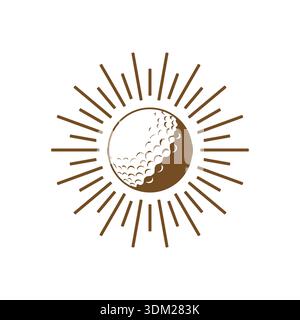 Golf Sport Logo Symbolisiert Sommersonnenaktivität Und Gesunden Lebensstil Stock Vektor