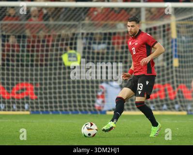 Enea Mihaj von Albanien während des Freundschaftsfußballspiels zwischen der albanischen und chilenischen Nationalmannschaft am 23. März 2023 im Ennio Tardini Stadion Stockfoto