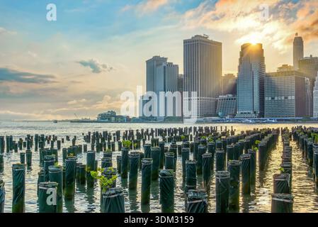 Downtown Manhattan, Skyline Stockfoto