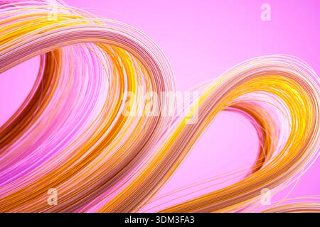 3D-Fasern Linien abstrakten Hintergrund Stockfoto