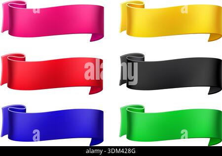 Set realistischer Bänder Banner Stock Vektor