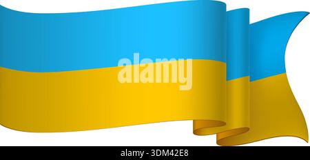 Band, Flagge der Ukraine Stock Vektor
