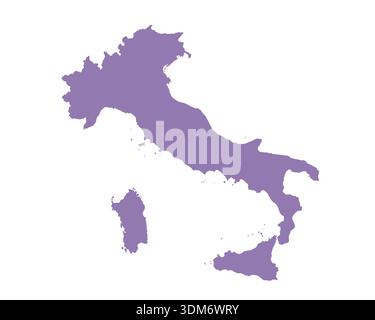 Karte von Italien, Schildersilhouette. Weltkarte Globe. Vektorillustration isoliert auf weißem Hintergrund. Europäischer Kontinent Stock Vektor