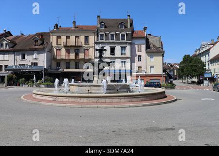 La Place des Terreaux, Ville de Belley, Département de l'Ain, Frankreich Stockfoto