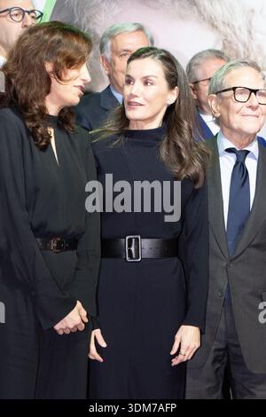 Königin Letizia von Spanien nimmt am 4. Februar 2026 an der institutionellen Veranstaltung zum Weltkrebstag 2026 im Green Patio Espace in Madrid Teil. Stockfoto
