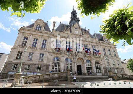 Hôtel de ville, vue de l'extérieur, ville de Limoges, Département de la Haute Vienne, Frankreich Stockfoto
