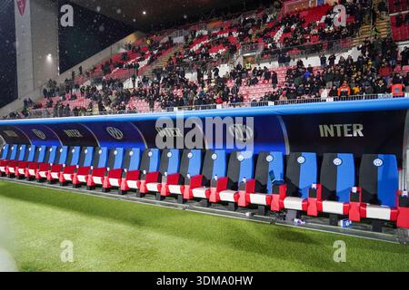 Monza, Italie. Februar 2026. Inter Banch während des italienischen Pokals, Coppa Italia, Viertelfinalspiel zwischen FC Internazionale und Turin FC am 4. Februar 2026 im U-POWER Stadion in Monza, Italien - Foto Alessio Morgese/DPPI Credit: DPPI Media/Alamy Live News Stockfoto