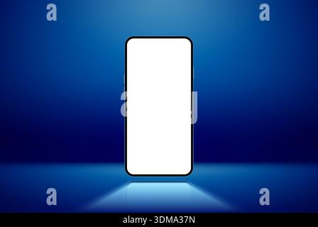 Vorlage für den Bildschirm „Phone Mockup“. Smartphone-Bildschirm Modell Hintergrund isoliertes vorderes leeres Frame-Gerät. Stock Vektor