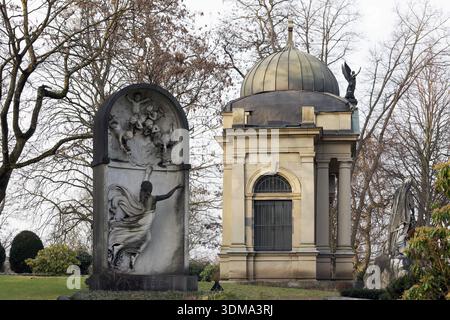 Pasquale Faccenda Historisches Grab und Degelstein Mausoleum, Nordfriedhof Düsseldorf, Nordrhein-Westfalen, Deutschland Stockfoto