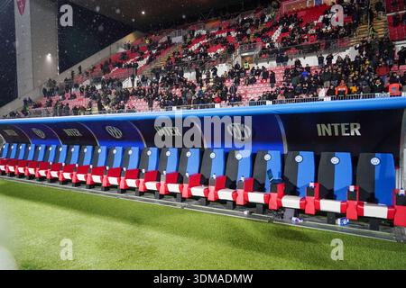 Monza, Italie. Februar 2026. Inter Banch während des italienischen Pokals, Coppa Italia, Viertelfinalspiel zwischen FC Internazionale und Turin FC am 4. Februar 2026 im U-POWER Stadion in Monza, Italien - Foto Alessio Morgese/DPPI Credit: DPPI Media/Alamy Live News Stockfoto