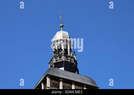 La Tour Jacquemart, Tour de l'horloge construite au 15eme siècle, ville de Moulins, Département de l'Allier, Frankreich Stockfoto