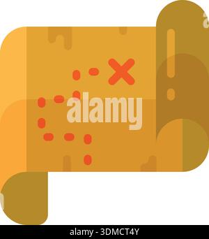 Eine gelbe Bildlaufleiste mit roten X s darauf Stock Vektor