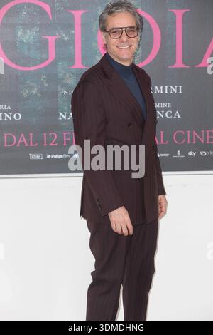ROM 5. FEBRUAR 2026 FOTORUF „LA GIOIA“ im Cinema Barberini in Rom Fotoruf für den Film „La Gioia“ in diesem Bild: Francesco Colella Stockfoto