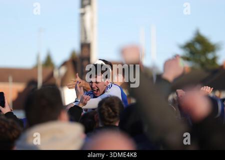 Macclesfield, Großbritannien. Am 10. Januar 2026 besiegte Macclesfield Crystal Palace in der dritten Runde des FA Cups. Peter Simmons / Alamy Stockfoto
