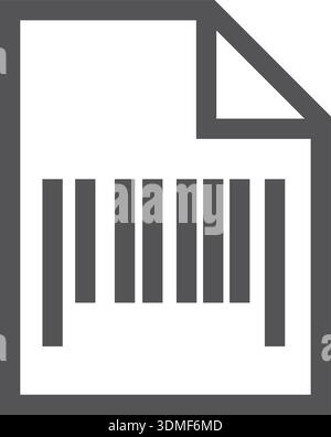 Symbol für Barcode-Dokumentposition. Papiercode scannen Stock Vektor