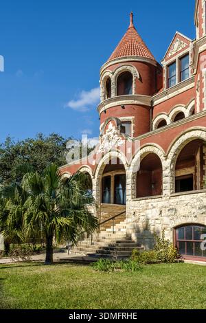 Der Haupteingang des Moody Mansion in Galveston Texas Stockfoto