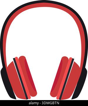 Kopfhörer-Zeichentricksymbol. Audiogerät. Sound-Ohrhörer Stock Vektor