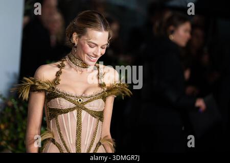 London, Großbritannien. Februar 2026. Margot Robbie nimmt an der britischen Premiere „Wuthering Height“ am Odeon Luxe Leicester Square Teil. Quelle: SOPA Images Limited/Alamy Live News Stockfoto