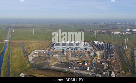 Aufbau von Rechenzentren auf ländlichen Flächen Stockfoto