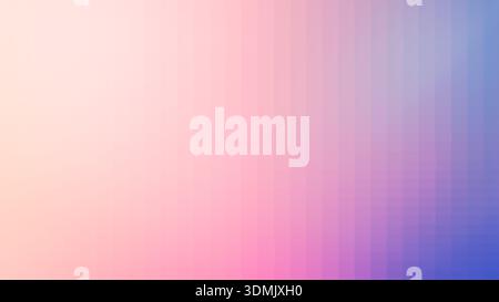 Heller und bunter pixelfarbener Hintergrund mit hellrosa bis lila und blauem Farbverlauf. Moderner abstrakter Hintergrund in 4K Auflösung, Kopierraum. Stockfoto