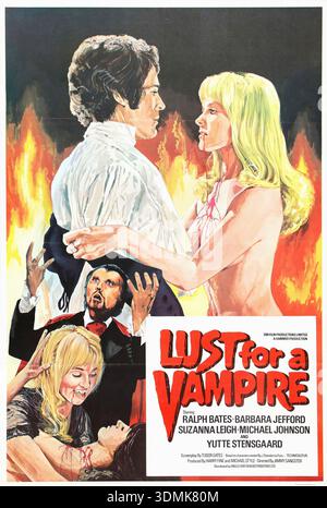 Yutte Stensgaard - Lust auf Einen Vampir - Hammer Films - Original-Filmposter 1971 Stockfoto