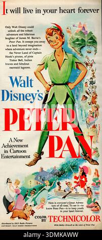 Disney's Peter Pan (1953) Original-Filmposter Stockfoto