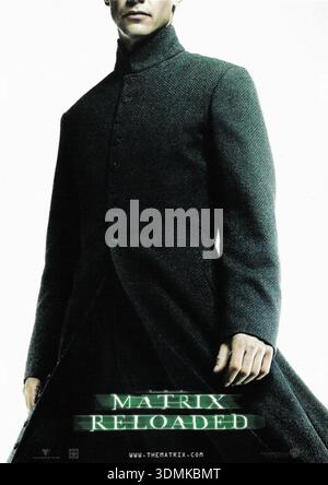 Keanu Reeves in the Matrix Reloaded (2003) Original Movie Poster Stockfoto