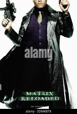 Laurence Fishburne in the Matrix Reloaded (2003) Original-Filmposter Stockfoto