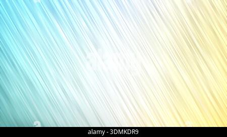 Diagonale Linien mit einem Farbverlauf von Hellblau und Türkis zu Gelb. Abstrakt gestreifter farbenfroher Hintergrund mit Kopierraum für Poster, Vorlage usw. Stockfoto